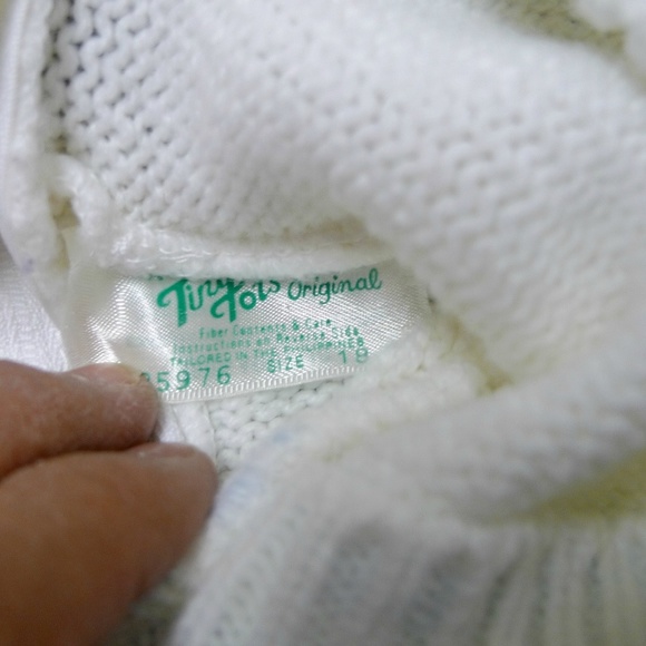 VTG Tiny Tots Original 3D poodle hooded sweater - Picture 3 of 3